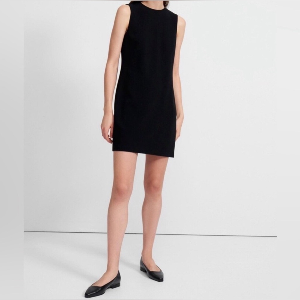 Theory black shift dress, size 0